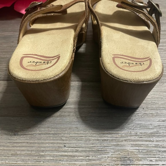 DANSKO Sophie Sandals Metallic Iridescent Leather Clogs Comfort EUR 38/ US 7.5 - Picture 8 of 12